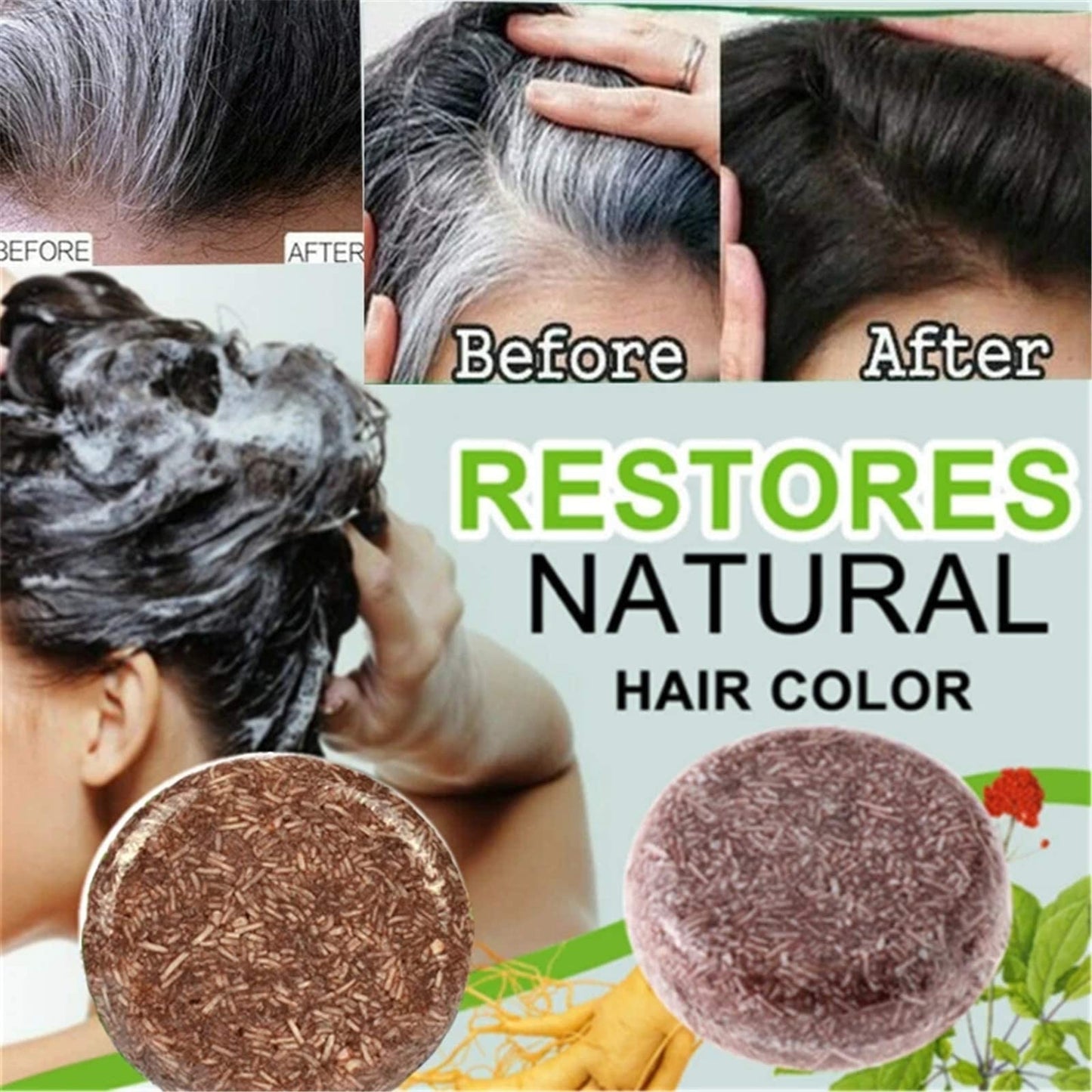 Hair Darkeing Shampoo Bar(Buy 1 Get 1 Free)