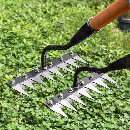 5-Teeth Carbon Steel Garden Weeding Rake