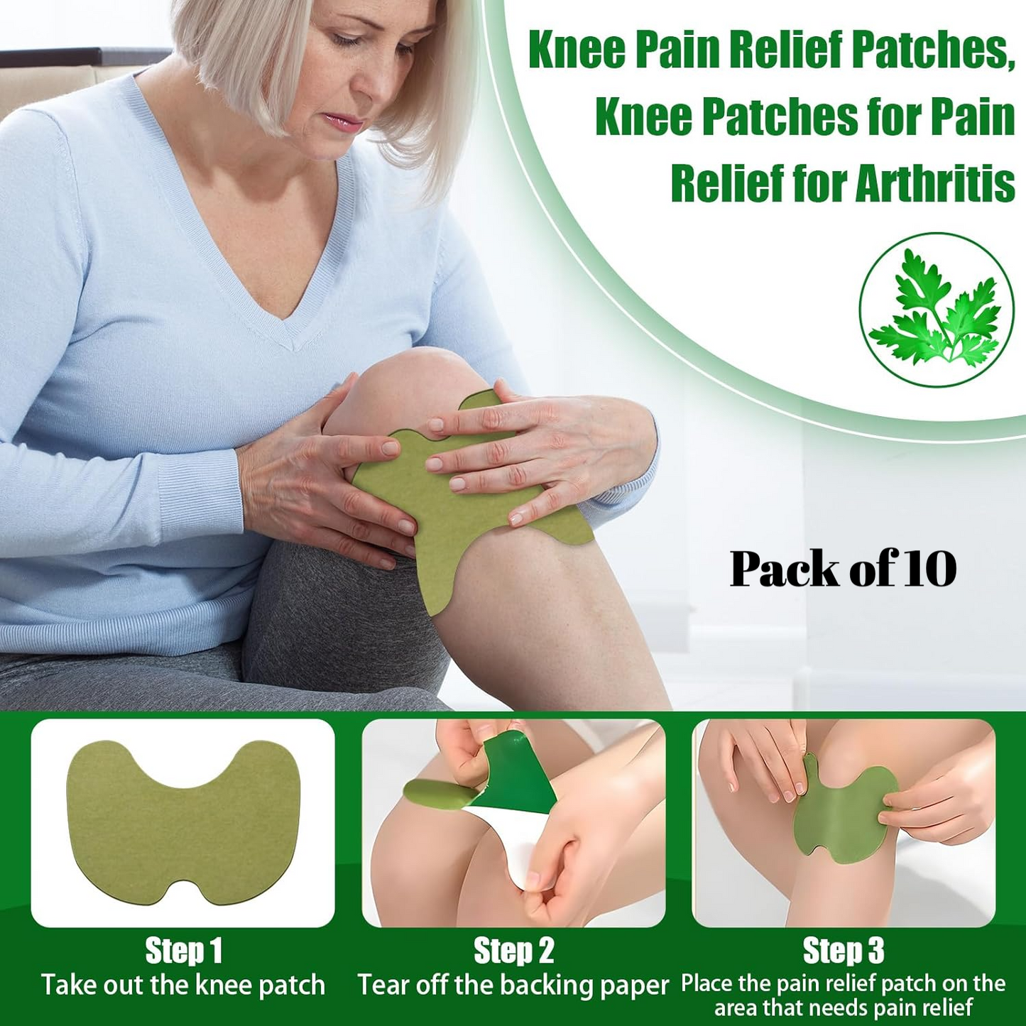 Ayurvedic Herbal Knee Pain Relief Patch(Pack of 10)
