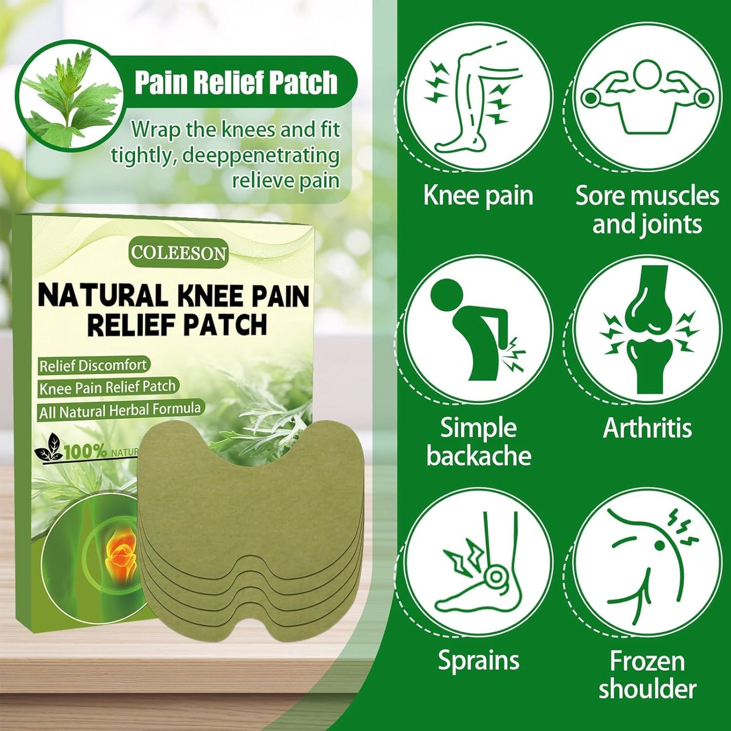 Ayurvedic Herbal Knee Pain Relief Patch(Pack of 10)