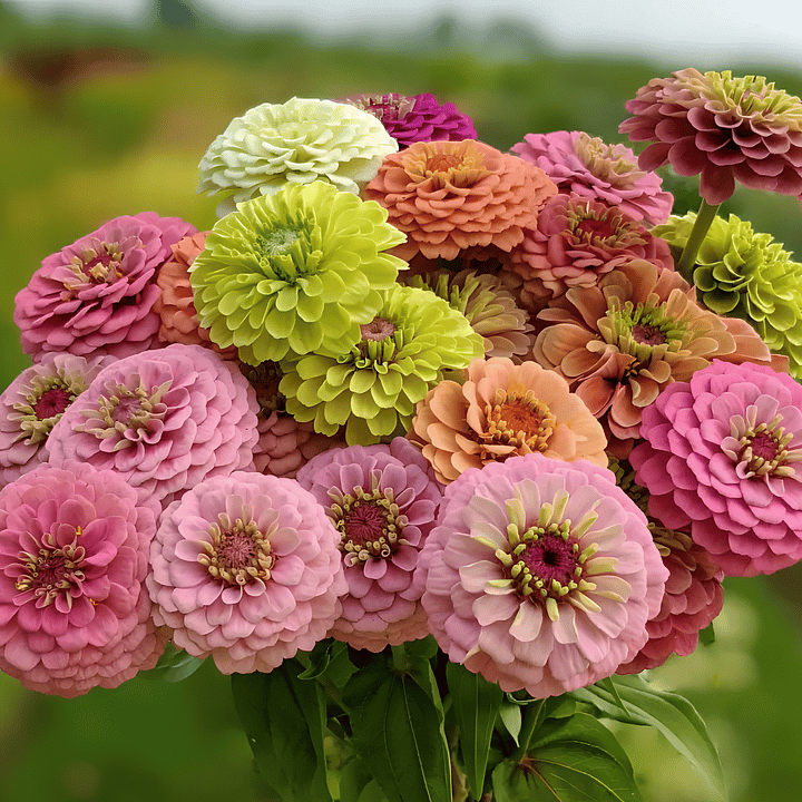 🌸Zinnia(Dahlia) Flowers Seeds + Free Plant Growth Supplement🌱 (BUY 1 GET 1 FREE)
