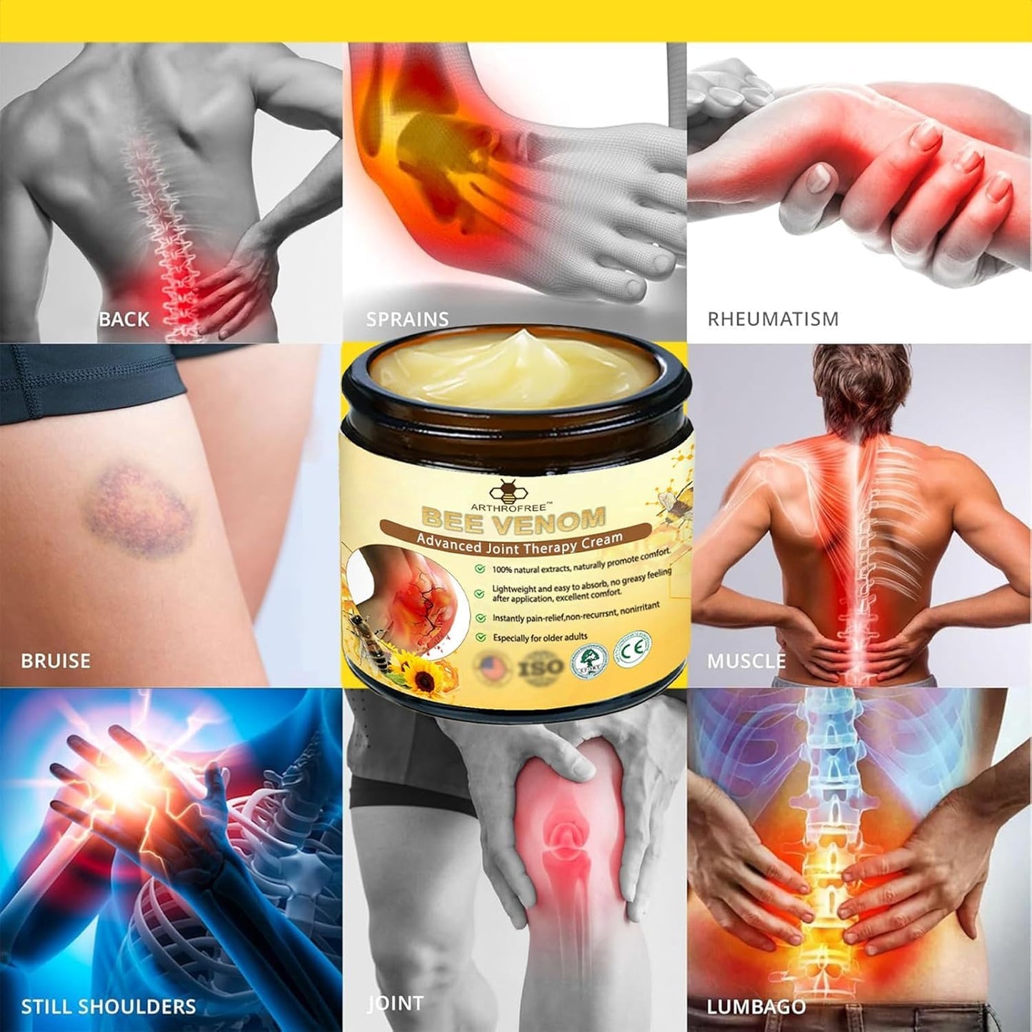 Arthrofree™ - Bee-Venom Pain-Relief Cream 🐝(Buy 1 Get 1 Free)